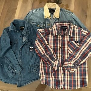 Bundle of 3 button down toddler shirts . 3 to 4 T
